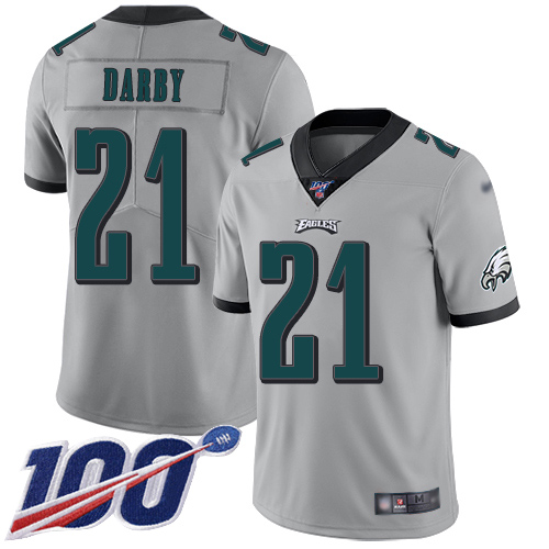 Men Philadelphia Eagles #21 Ronald Darby Limited Silver Inverted Legend NFL Jersey 100th Season Football->nfl t-shirts->Sports Accessory